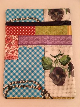 etui (make-up) van tafelzeil vrolijk patchwork optie 1 - 0