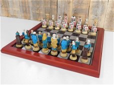 Mooi schaakspel thema CRUSADE VS MUSLIM schaakspel