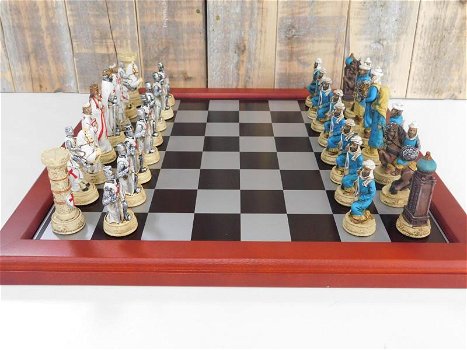 Mooi schaakspel thema CRUSADE VS MUSLIM schaakspel - 5
