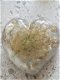 bloemen in epoxy hars , hart, liefde , kado - 1 - Thumbnail