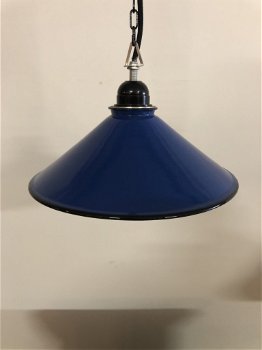 Prachtige Blauw Emaille Hanglampje - 0