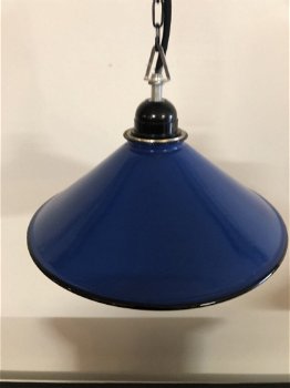 Prachtige Blauw Emaille Hanglampje - 1