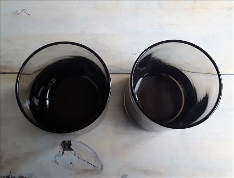 2x Luminarc vintage glazen bruin rookglas / smoke glas - 2