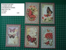 vintage plaatjes vlinders set 60- laatste set