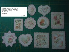 vintage plaatjes roze set C - laatste set