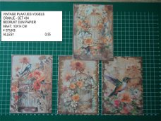 vintage plaatjes vogels set 434 - laatste set