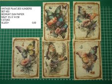 vintage plaatjes vlinders set 453 - laatste set