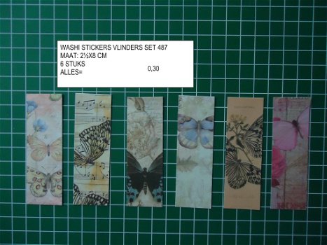 washi stickers vlinders set 487 - laatste set - 0