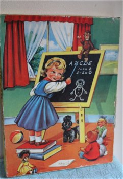 Vintage Jigsaw puzzle Meisje met schoolbord - 1