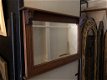 Prachtige Antiek Eikenhouten spiegel met geslepen glas. - 3 - Thumbnail