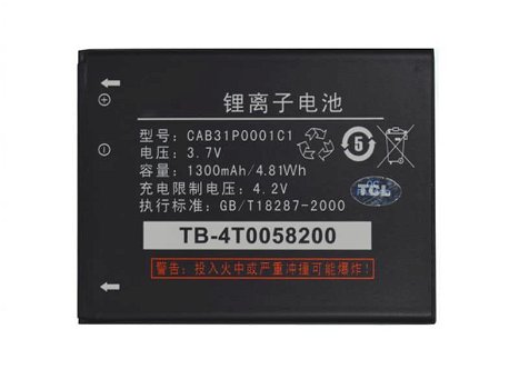 New battery CAB31P0001C1 1300mAh/4.81WH 3.7V for TCL W939 A919 A966 C990 I908 - 0