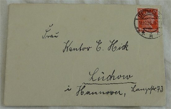 Envelop / Umschlag, Duitsland, met post stempel, 1928. - 0