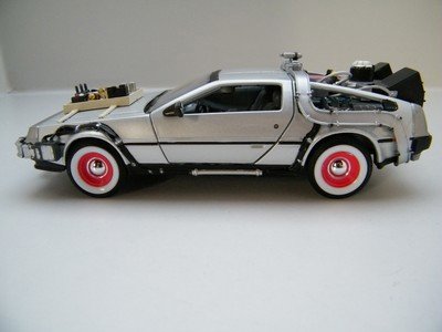 schaal model auto DeLorean Back to the Future 3 – Welly 1:24 film movie - 3