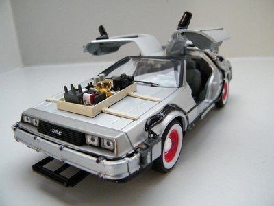 schaal model auto DeLorean Back to the Future 3 – Welly 1:24 film movie - 4
