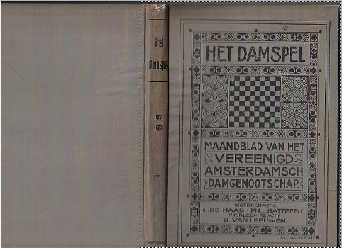 Het Damspel 1e jaargang nr 1 tm nr 12, 1906-1907 - 0