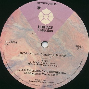 LP - Dvorak - Cello Concerto, Rostropovich - 1