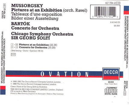 CD - Mussorgsky, Ravel, Bartók - Georg Solti - 1