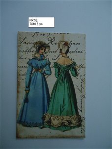 vintage kaartjes serie 1 ) vrouwen/mode