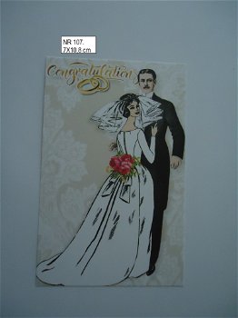 vintage kaartjes serie 7) huwelijk - 3