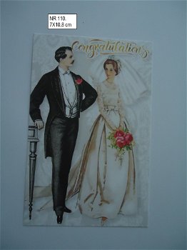 vintage kaartjes serie 7) huwelijk - 5