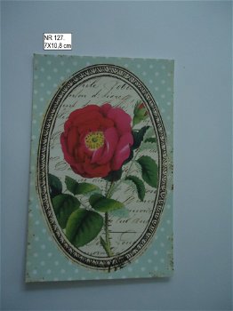 vintage kaartjes serie 9) bloemen - 6
