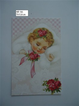 vintage kaartjes serie 10) baby meisje - 0