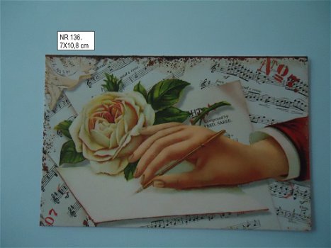 vintage kaartjes serie 11) bloemen 2 - 0