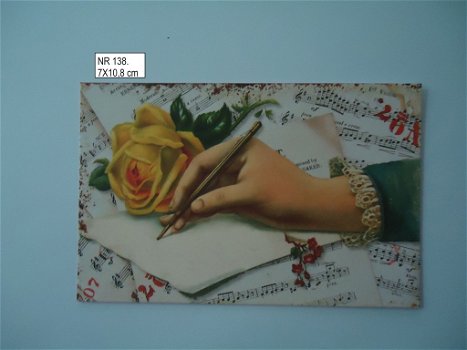 vintage kaartjes serie 11) bloemen 2 - 2