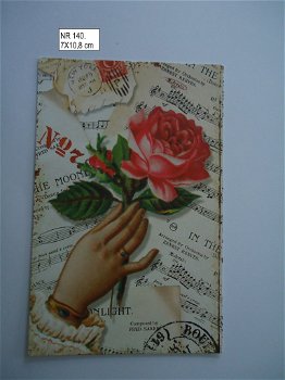 vintage kaartjes serie 11) bloemen 2 - 4
