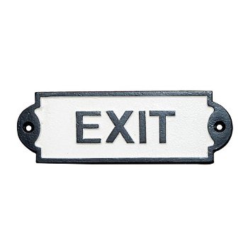 deurbord emaille , EXIT , kado - 0