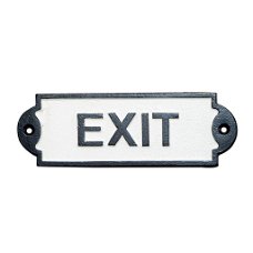 deurbord emaille , EXIT , kado