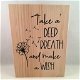 decoratie / tekstbord Take a deep breath and make a wish - 0 - Thumbnail