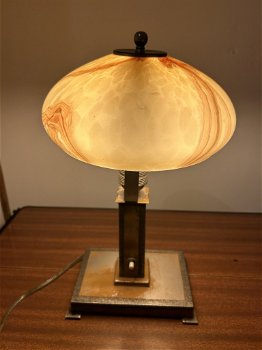 art deco tafellamp mushroom klein model 35 cm hoog✅ - 1
