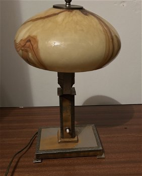 art deco tafellamp mushroom klein model 35 cm hoog✅ - 4