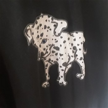Bigshirt pyjama dames - met applicatie dalmatiër / hond - 1