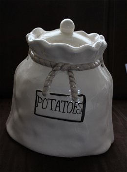 Aardappelen bewaarpot in vorm van een zak - 0