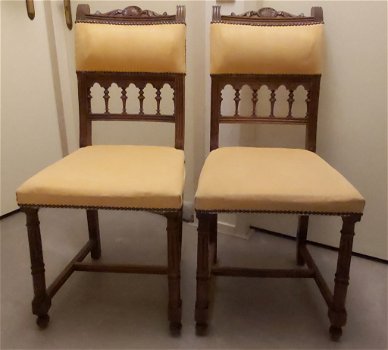 2 antieke stoeltjes - 0