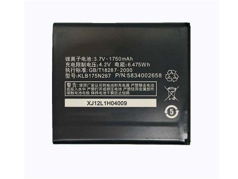 New Battery Smartphone Batteries KONKA 3.7V 1750mAh/6.475WH - 0