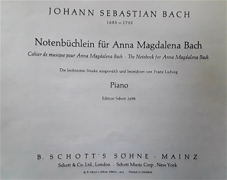 Notenbüchlein fur Anna Magdelena Bach (Die leichtesten Stucke) - Johann Sebastian Bach - 1