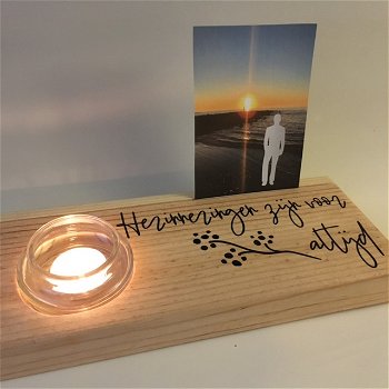 tekstbord / houten standaard om te rouwen/herinneren adv 2 - 1