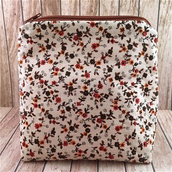 projectbag / etui /toilettas retro bloemen dessin - 0