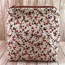 projectbag / etui /toilettas retro bloemen dessin