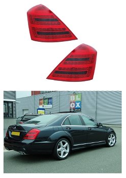 Mercedes Benz S Klasse W221 LED achterlichten rood smoke. Nieuw - 0