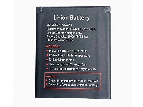 New Battery Lithium-Ion Batteries TCL 3.8V 2600mAh/9.88WH - 0