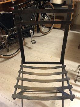 Frans Brocante Smeedijzeren Bistrostoelen per set of alle 4. - 4