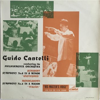 LP - SCHUBERT - MENDELSSOHN - Guido Cantelli - 0