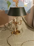 Prachtige oude BOUILLOTTE-lamp in BRONS / MESSING, 3 takken, in TBE
