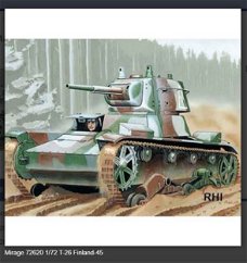 Bouwpakket Mirage-Hobby Mirage 72620 1/72 T-26 Finland-45 Lt.Tank