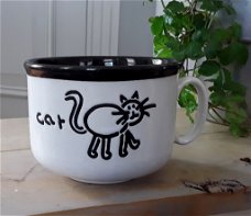 Just mugs soepkom - cat / apple ( kat / appel)