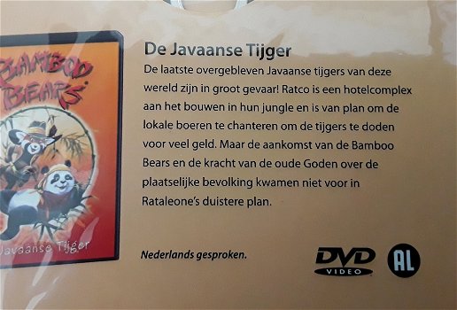 Verjaardagskaart met dvd van bamboo bears (de javaanse tijger) erbij in (nieuw) + envelop - 1